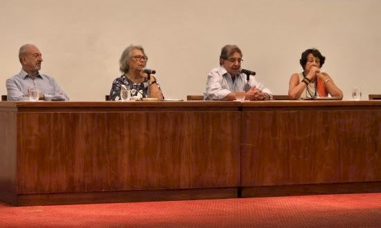 Mesa de abertura: José Renato Nalini, Ana Maria Machado, Antonio Penteado Mendonça e Marisa Lajolo (fotos: Daura Kanotami/Universidade do Livro)